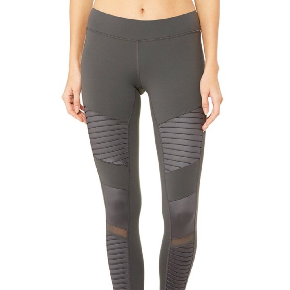 Alo Yoga Moto Leggings ANTHRACITE/ANTHRA